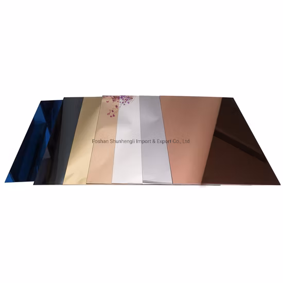 ブラッシュグレード化粧パネル付ステンレス鋼板・板 No.  4 ミラーグレード 201 304 316 8K ステンレススチール